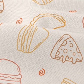 Simple Style Fast Food Pattern Modern Jersey