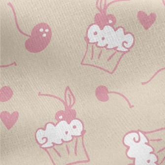 Cherry Cream Cupcakes And Cher Jersey Backed Fleece