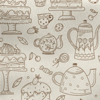 Teapot Biscuits Jersey Backed Fleece