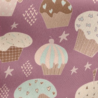 American Abstract Cup Cake Jersey Backed Fleece