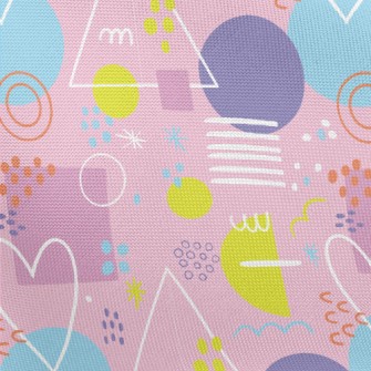 Colorful Love Triangle Circula Pongee