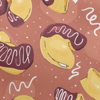 Hand Drawn Fortune Cookies Pongee