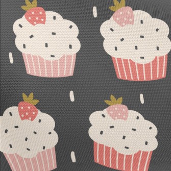 Cute Strawberry Cupcake Pongee