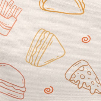 Simple Style Fast Food Pattern Pongee