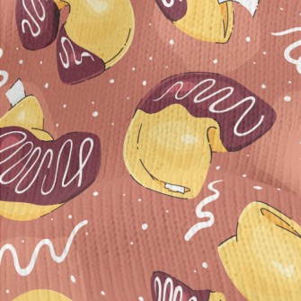 Hand Drawn Fortune Cookies Stretch Jersey