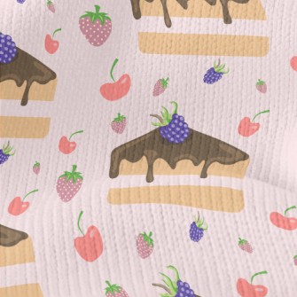 Blueberry Cake With Berries Stretch Jersey
