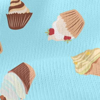 Hand Drawn Colorful Cupcakes Stretch Jersey