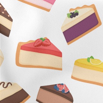 Various Flavors Slice Cake Lightweight Cotton Poplin