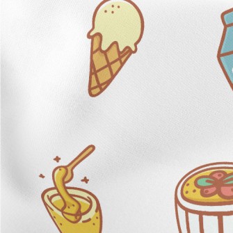 Dessert Lollipop Milk Flour Lightweight Cotton Poplin