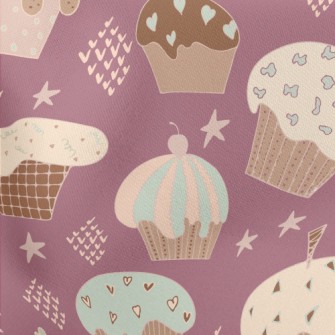 American Abstract Cup Cake Lightweight Cotton Poplin