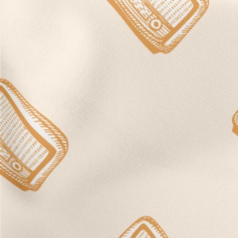 Retro Hand Drawn Radio Lightweight Cotton Poplin