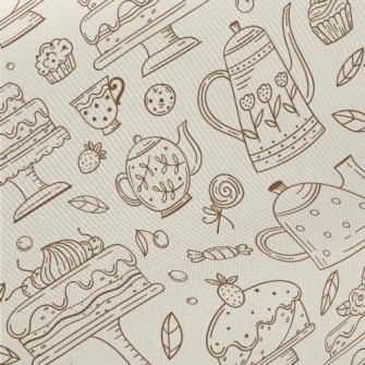 Teapot Biscuits Midweight Cotton Poplin