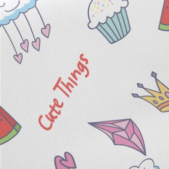 Crown Gem Cloud Watermelon Pat Midweight Cotton Poplin