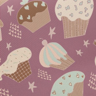 American Abstract Cup Cake Midweight Cotton Poplin