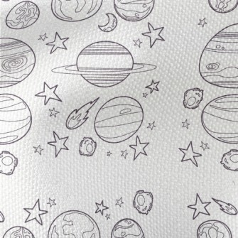 Planets And Meteors Waterproof Canvas