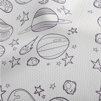 Planets And Meteors Athletic Mesh Flat Back