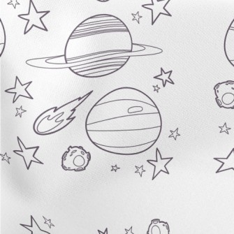 Planets And Meteors Lightweight Cotton Poplin