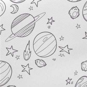 Planets And Meteors Midweight Cotton Poplin