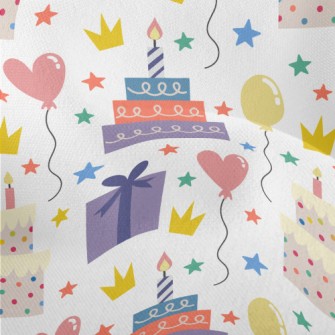 Cute Birthday Cake Gift Balloo Lightweight Performance Linen