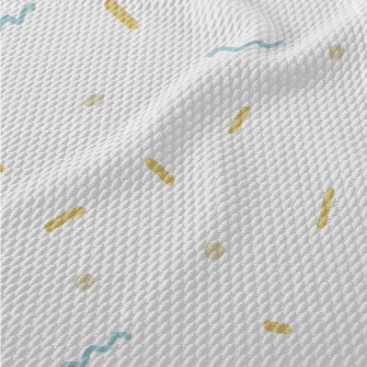 Simple Colorful Geometric Shap Birdseye Piqué