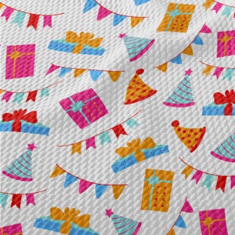 Colorful Birthday Gift Hat Ban Birdseye Piqué