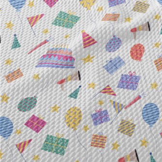 Birthday Cake Gift Balloon Fla Birdseye Piqué