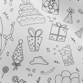 Simple Birthday Cake Gift Patt Chiffon