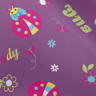 Colorful Ladybug Flowers Chiffon