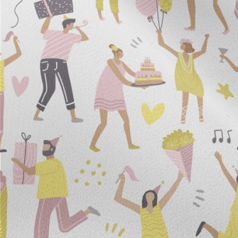Young People Holding A Birthda Chiffon