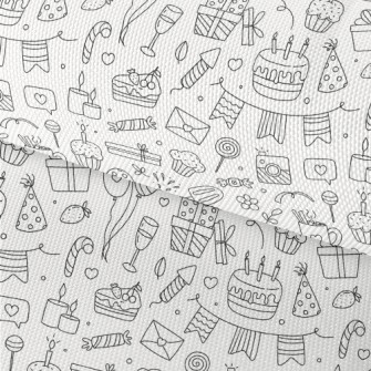 Line Birthday Cake Banner Gift Waterproof Oxford