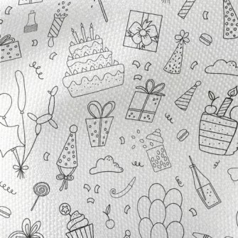 Simple Birthday Cake Gift Patt Waterproof Canvas
