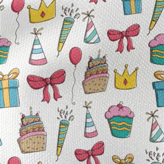 Birthday Cake Hat Balloon Popp Waterproof Canvas