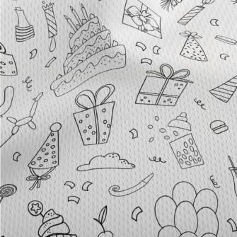 Simple Birthday Cake Gift Patt Athletic Mesh Flat Back