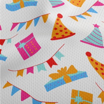 Colorful Birthday Gift Hat Ban Athletic Mesh Flat Back