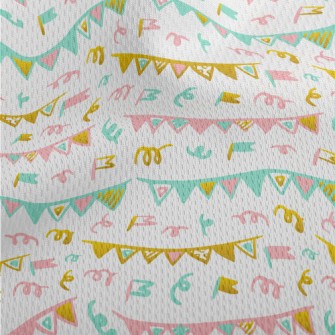 Cute Hand Drawn Colorful Banne Athletic Mesh Flat Back