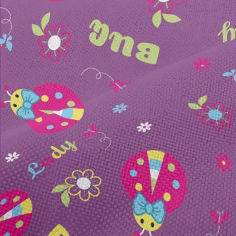Colorful Ladybug Flowers Performance Linen
