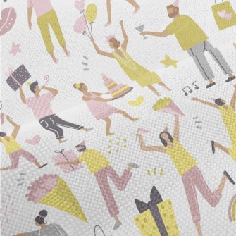 Young People Holding A Birthda Performance Linen