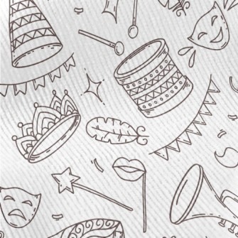 Doodle Carnival Masks And Musi Standard Corduroy