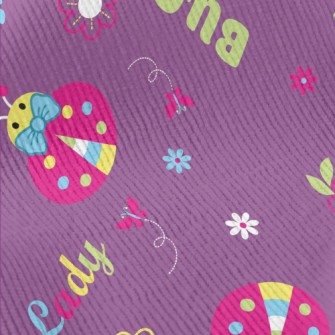Colorful Ladybug Flowers Standard Corduroy