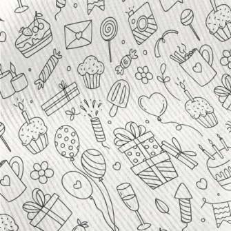 Line Birthday Cake Banner Gift Standard Corduroy