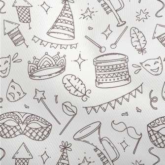 Doodle Carnival Masks And Musi Dobby