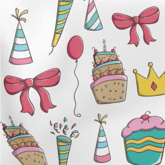 Birthday Cake Hat Balloon Popp Stretch Ponte