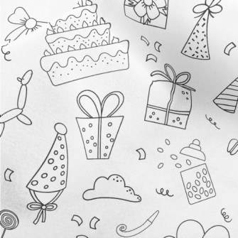 Simple Birthday Cake Gift Patt Micro Fleece