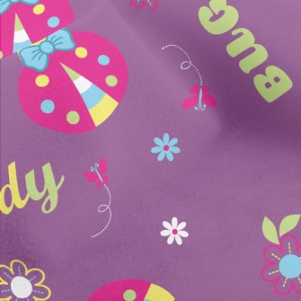 Colorful Ladybug Flowers Micro Fleece