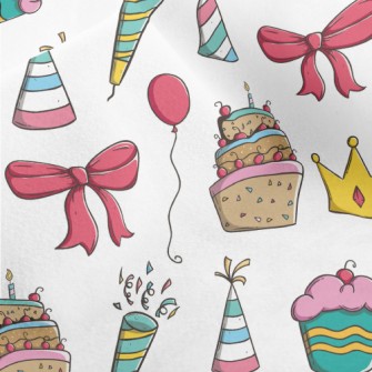Birthday Cake Hat Balloon Popp Micro Fleece