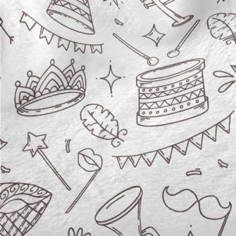 Doodle Carnival Masks And Musi Minky