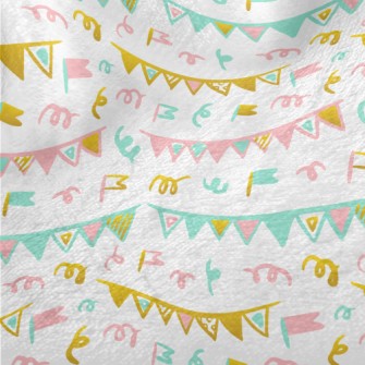 Cute Hand Drawn Colorful Banne Minky