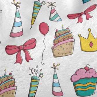 Birthday Cake Hat Balloon Popp Minky