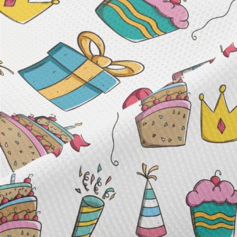 Birthday Cake Hat Balloon Popp Piqué