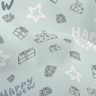 Happy New Year And Gift Stars Lightweight Performance Linen